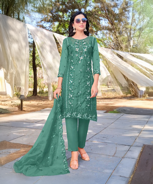 Türkises Salwaar Kameez Desiwear