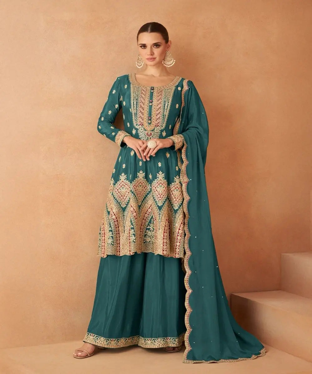 Petrol farbenes Kurti Desiwear