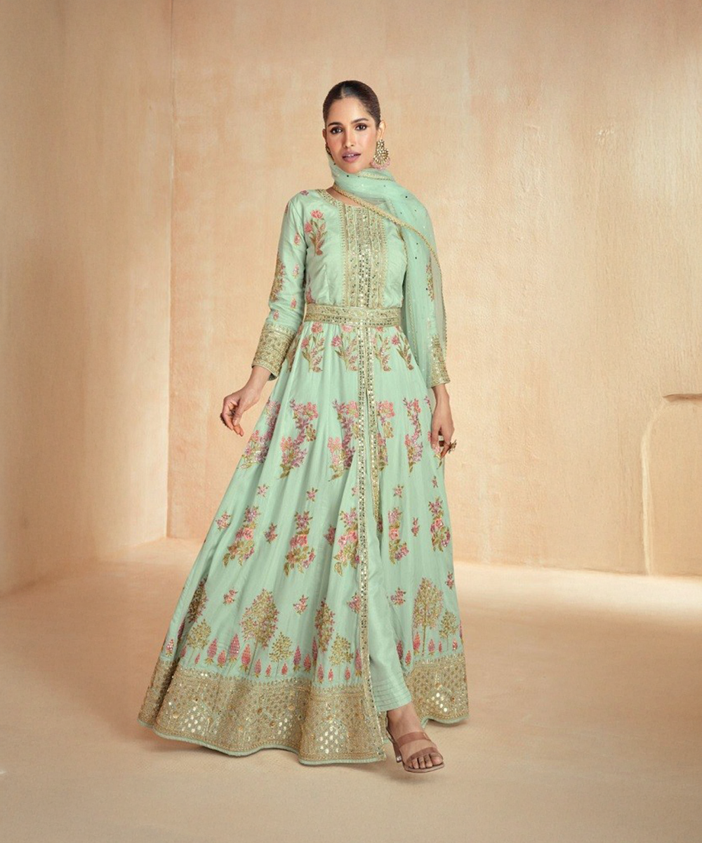 Türkises Kurti mit goldenen Akzenten Desiwear