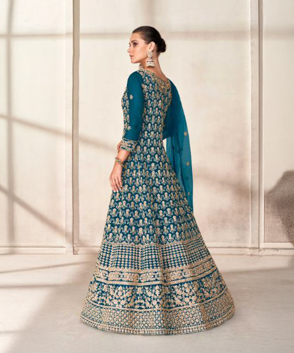 Butterfly blue salwar kameez