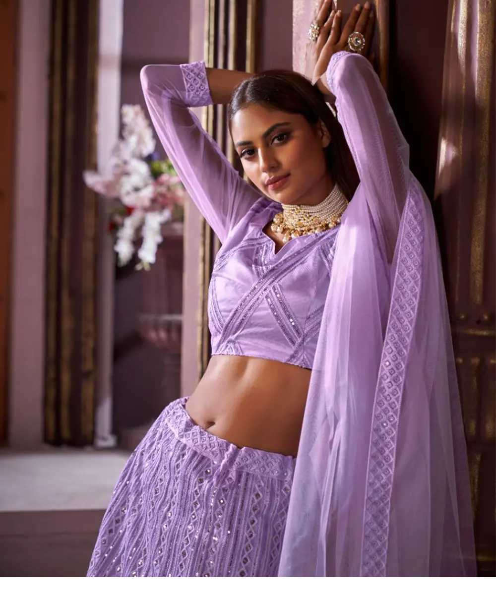 Violetter Royal Lehenga Desiwear