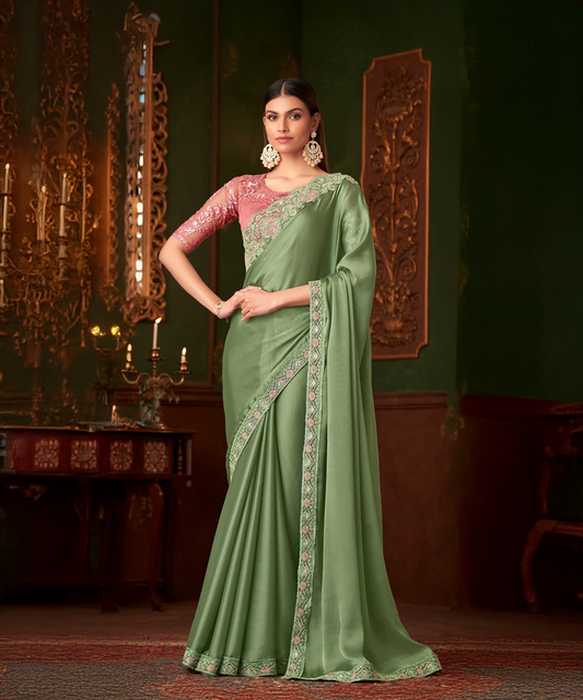 Green saree