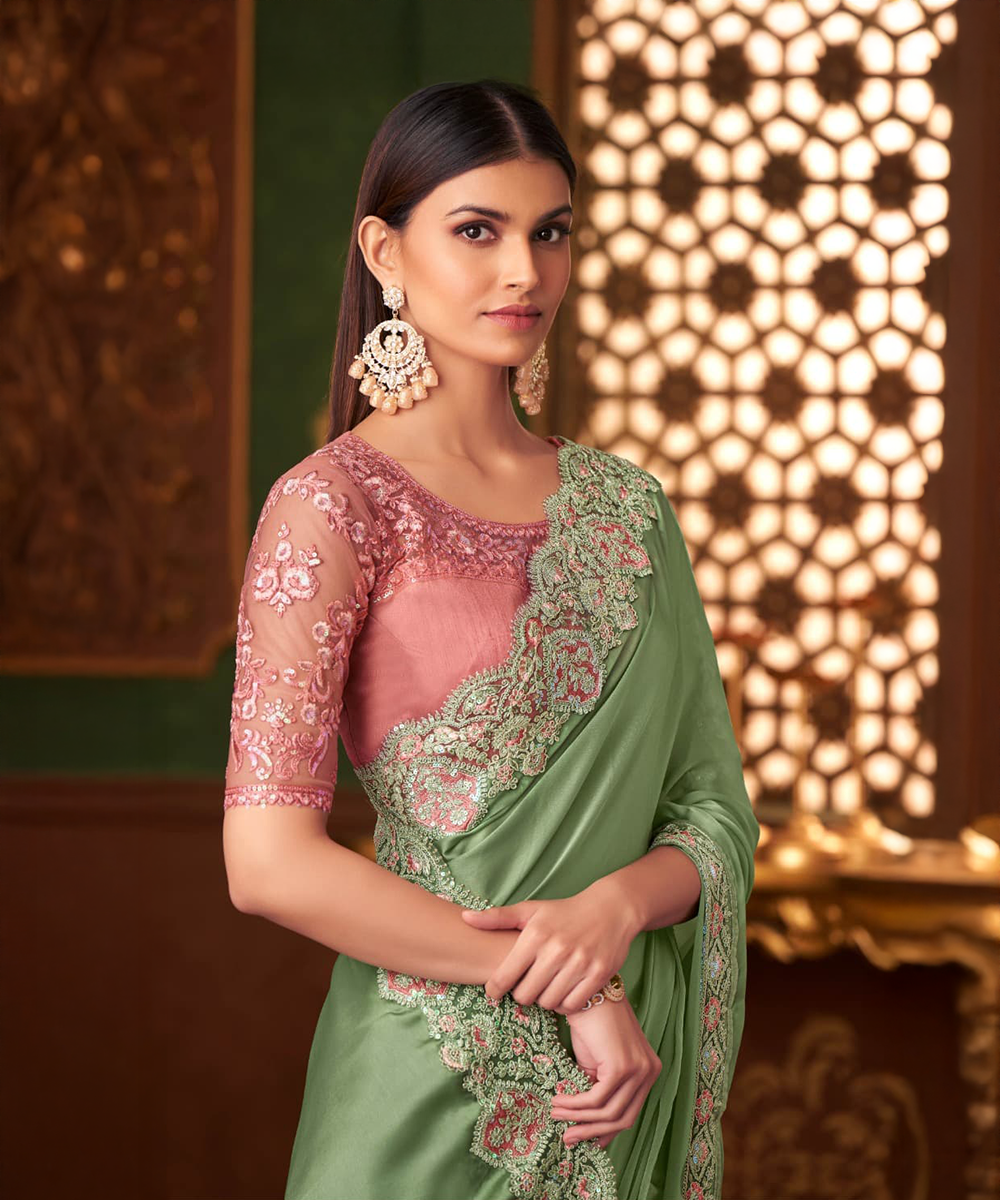 Green saree