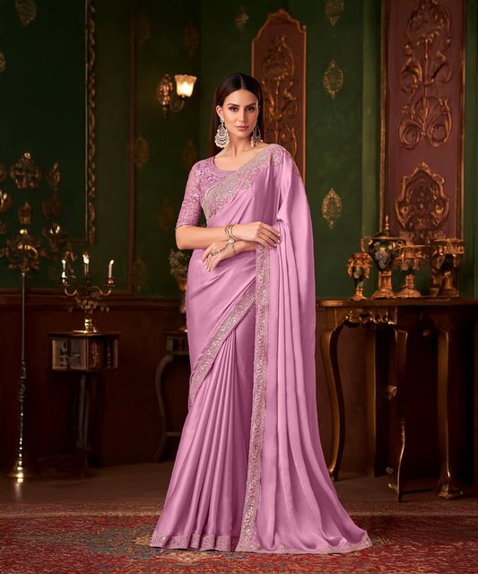 Light pink saree