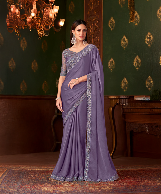 Lavender Saree