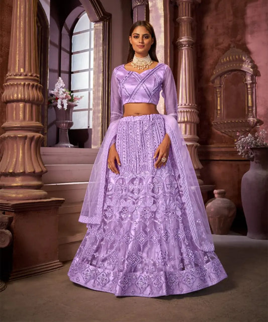 Violetter Royal Lehenga Desiwear