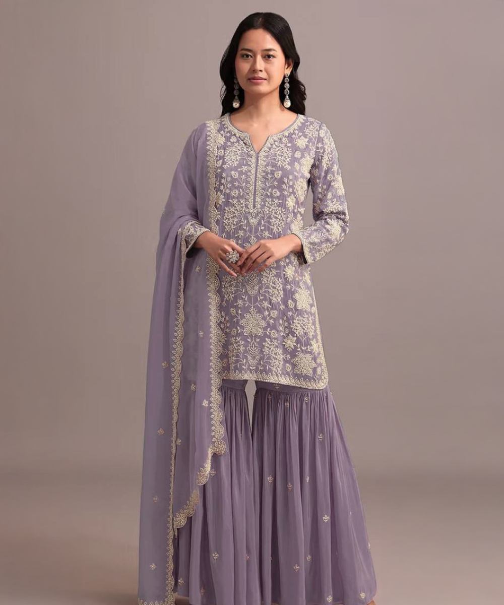 Pastel purple salwar kameez
