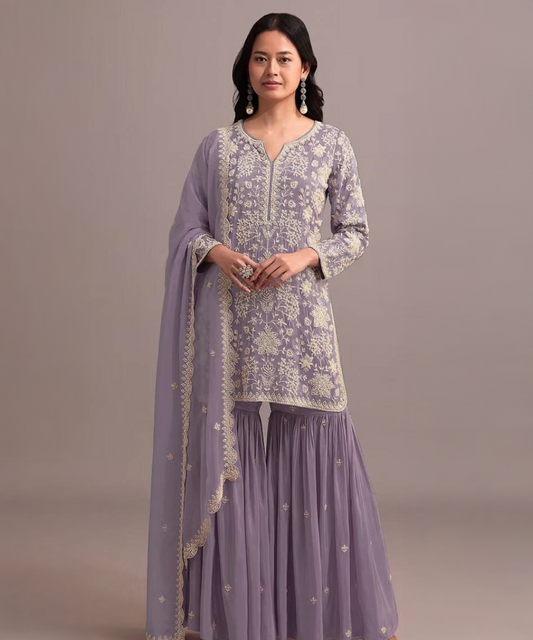 Pastel purple salwar kameez