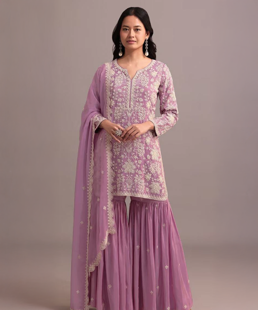 Rosé Salwar Kameez — Rosé — Sofort lieferbar