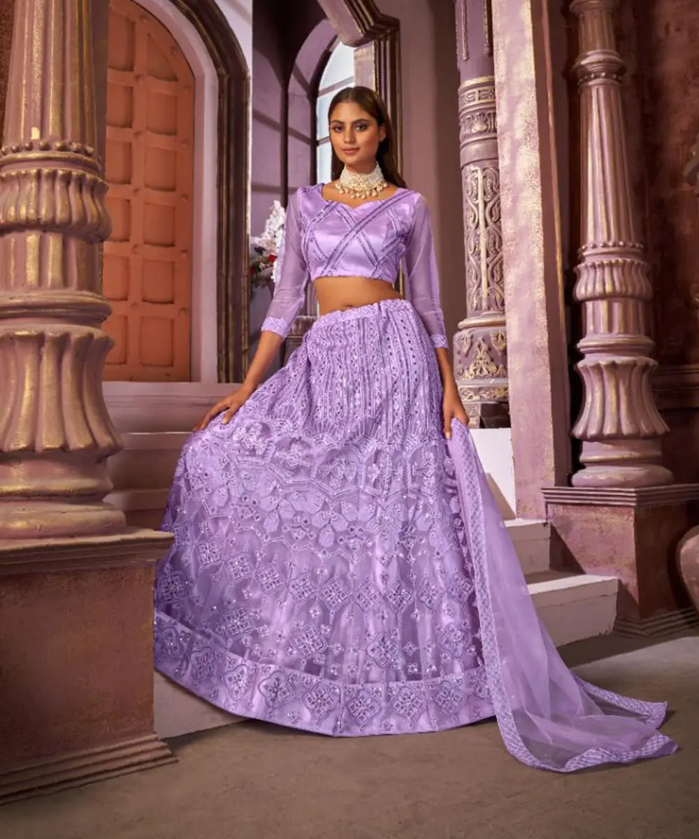 Violetter Royal Lehenga Desiwear