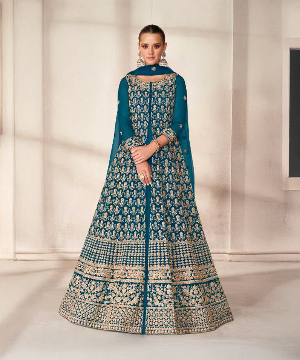 Butterfly blue salwar kameez
