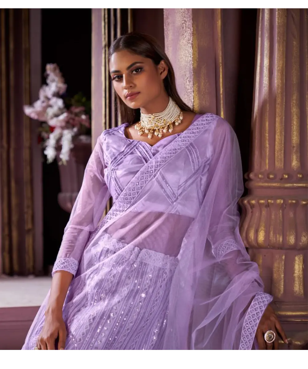 Violetter Royal Lehenga Desiwear
