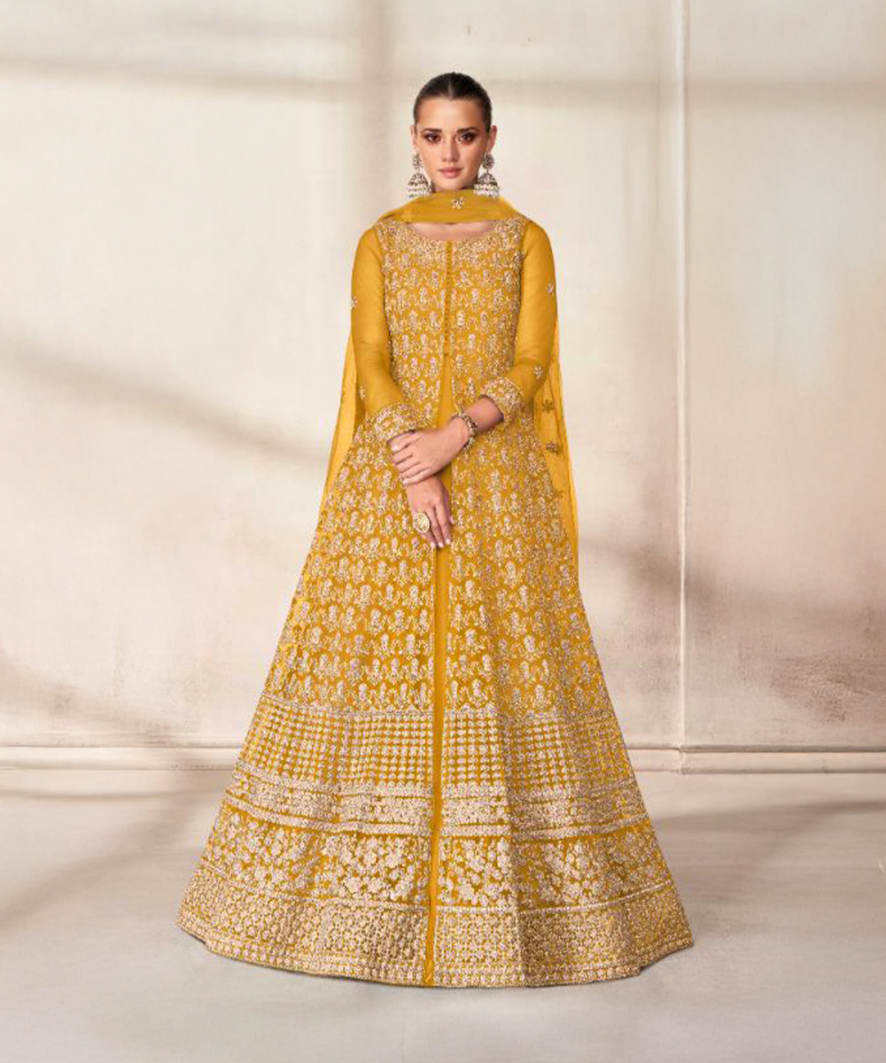 Butterfly Yellow Salwar Kameez