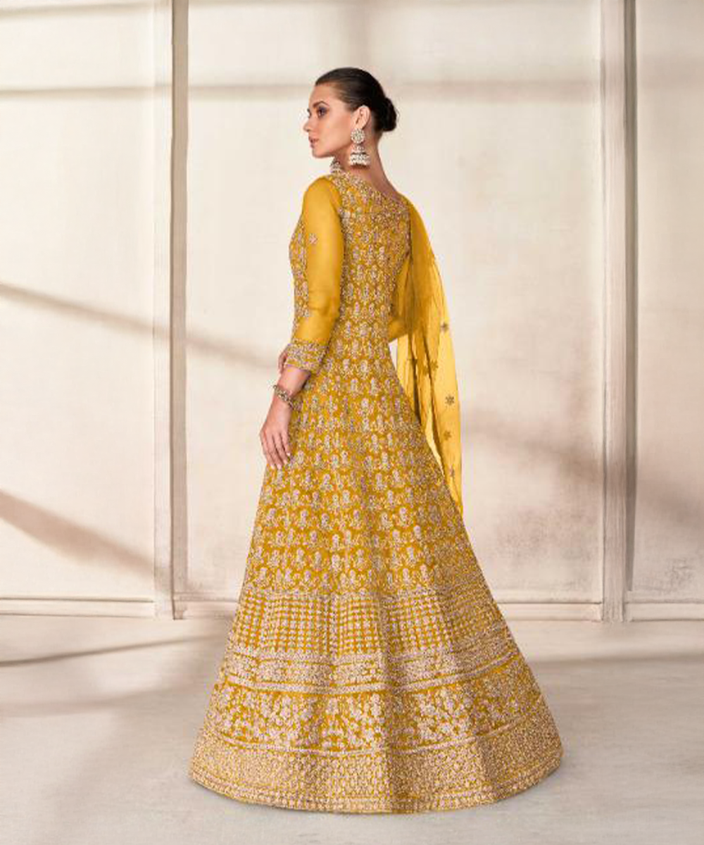 Butterfly Yellow Salwar Kameez