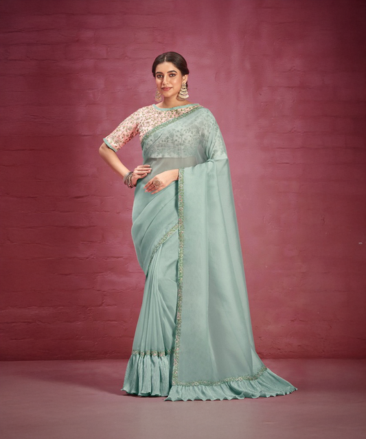 Green Mahatsov Saree