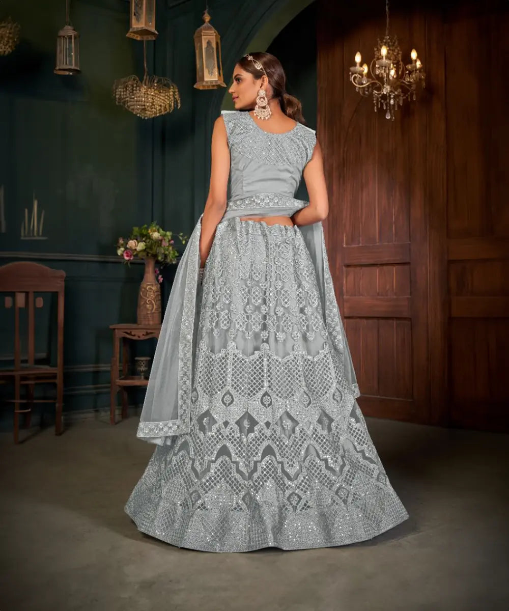 Grey Royal Lehenga Desiwear
