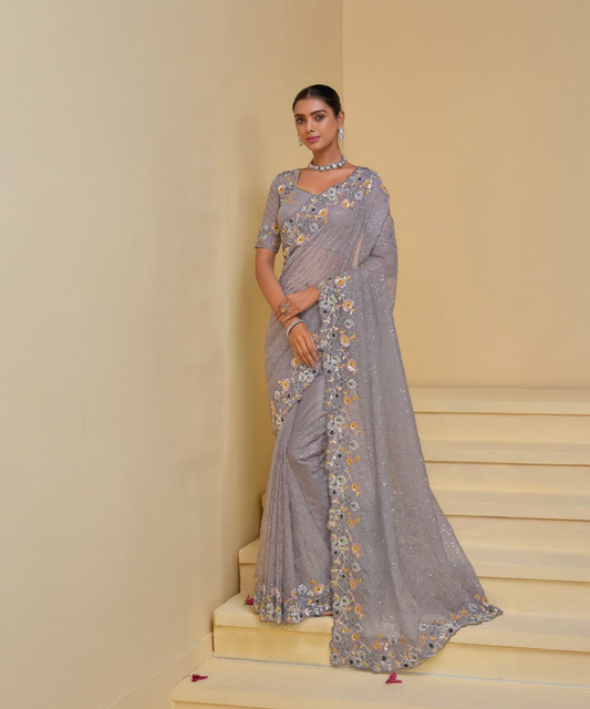 Lavender Saree